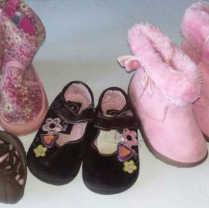 Girls size 5 Toddler shoe and boot lot